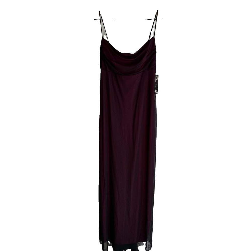 Vintage 90s Zum Zum Niki Livas Maxi Dress 11 NWT Burgundy Fuchsia Y2K Whimsigoth
